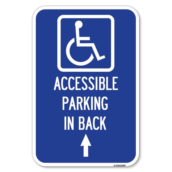 With NY-Approved Isa Symbol Accessible Heavy-Gauge Aluminum Sign, 12" x 18", A-1218-22697